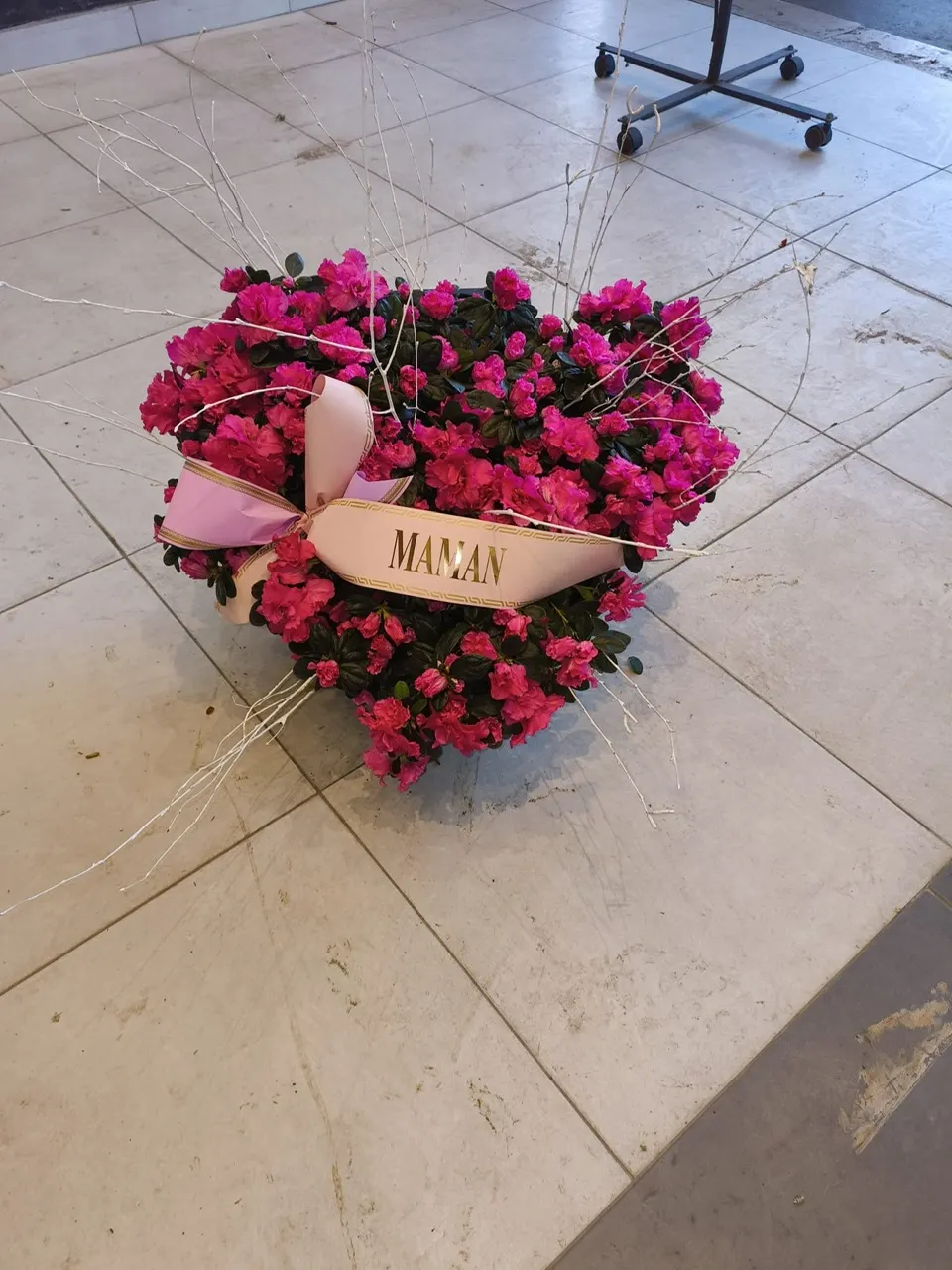 Couronne florale de deuil